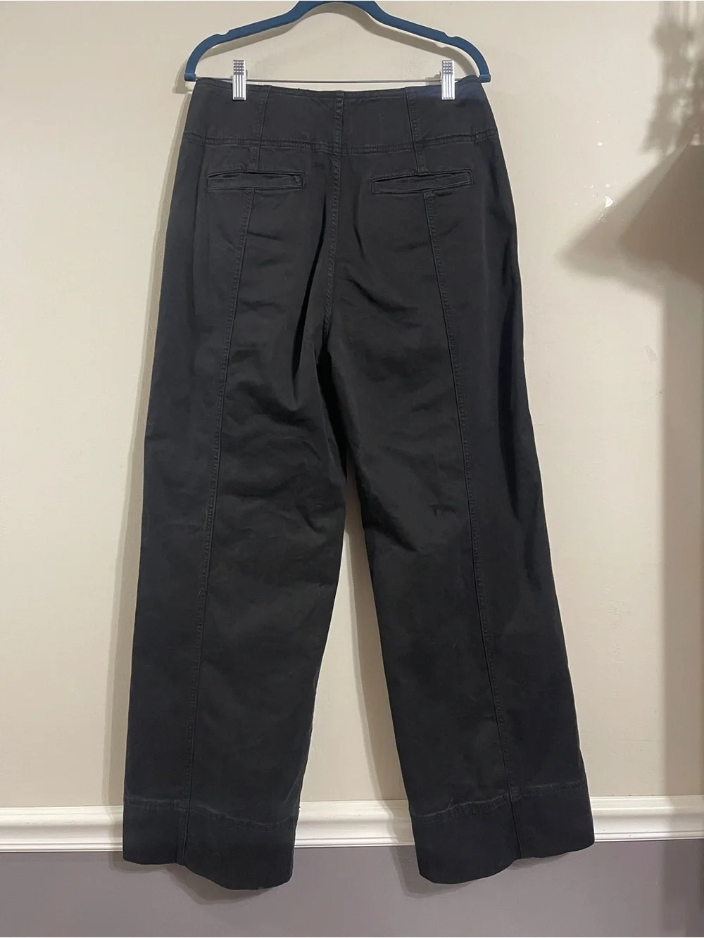 Anthropologie Pilcro Black Wide Leg Seam Trouser Pants